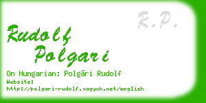 rudolf polgari business card